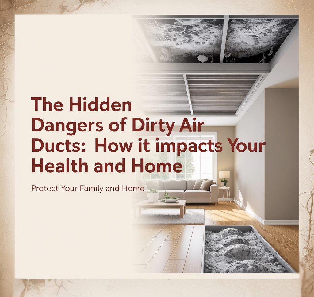 dirty Air ducts cleaning removing dust, mold, and allergens for healthier indoor air quality